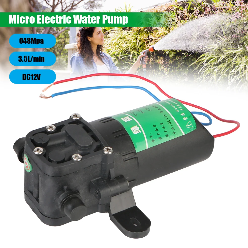 Agricultural Electric Water Pump Sprayer Accessories 3.5L/min DC12V Micro High Pressure Diaphragm Water Spray Car Wash