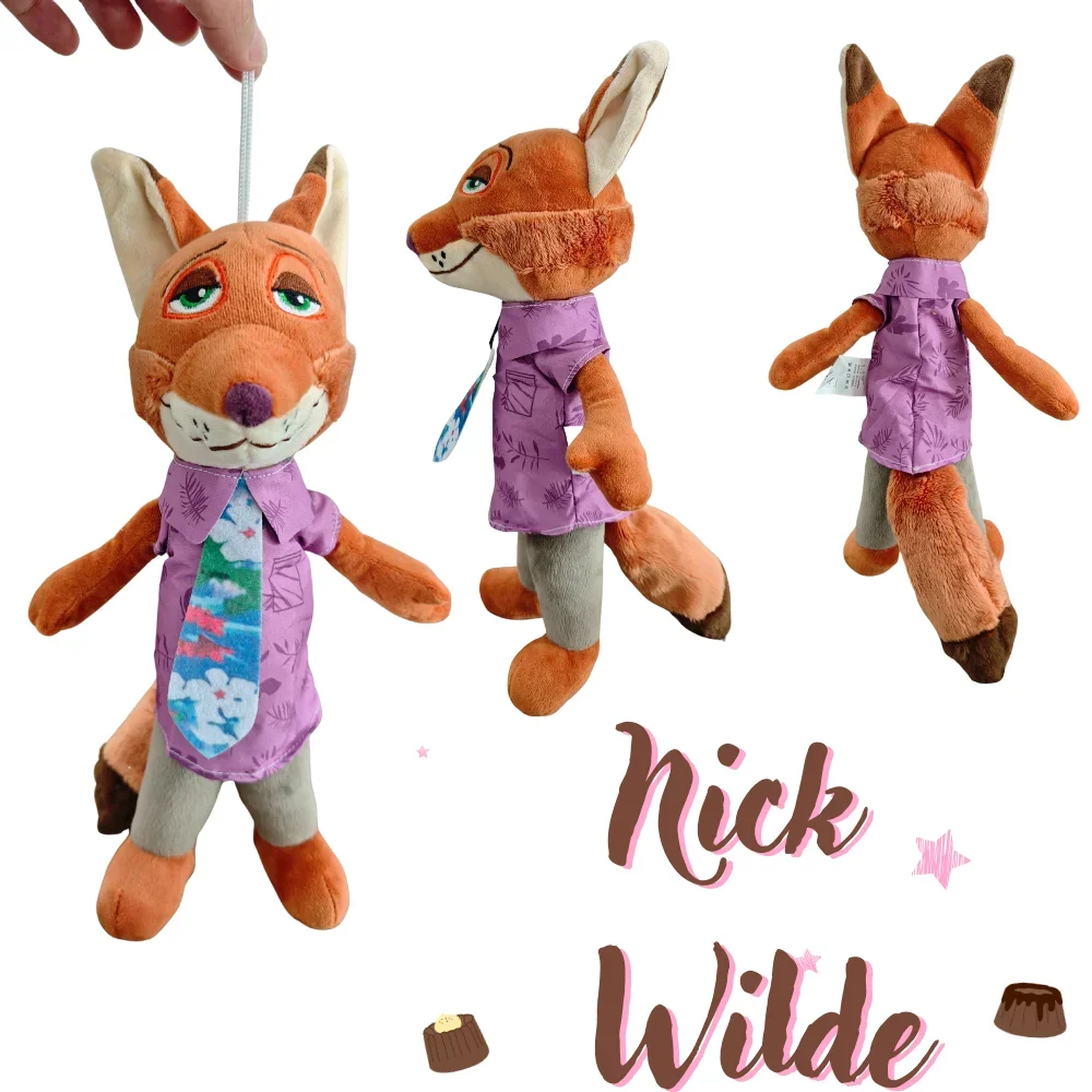 2025 Disney Cartoon Anime Movie Zootopia Plush Toy Fox Nick Wilde Rabbit Judy Hopps Doll Soft Stuffed Animals Xmas Gifts