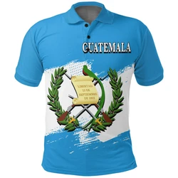 North America Country Guatemala Flag Pattern Polo Shirt 2024 New Hot Men Women Guatemalan National 3D Print Tees Tops Clothing