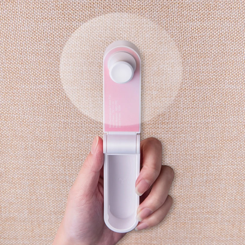 

New Handheld Foldable Small Fan Portable Creative Mini Three Speed Adjustable Solid Color Small Fan