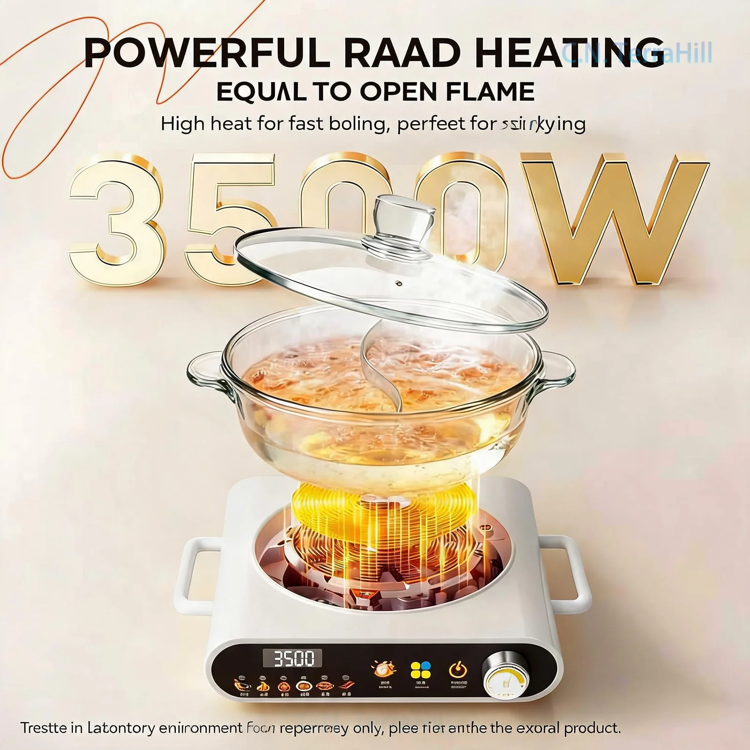 Electric Ceramic Stove 2200W Household High Power Cooktop, Non-Selective Cookware, Wok Cooking Smart Hot Pot Warmer, Kitchen