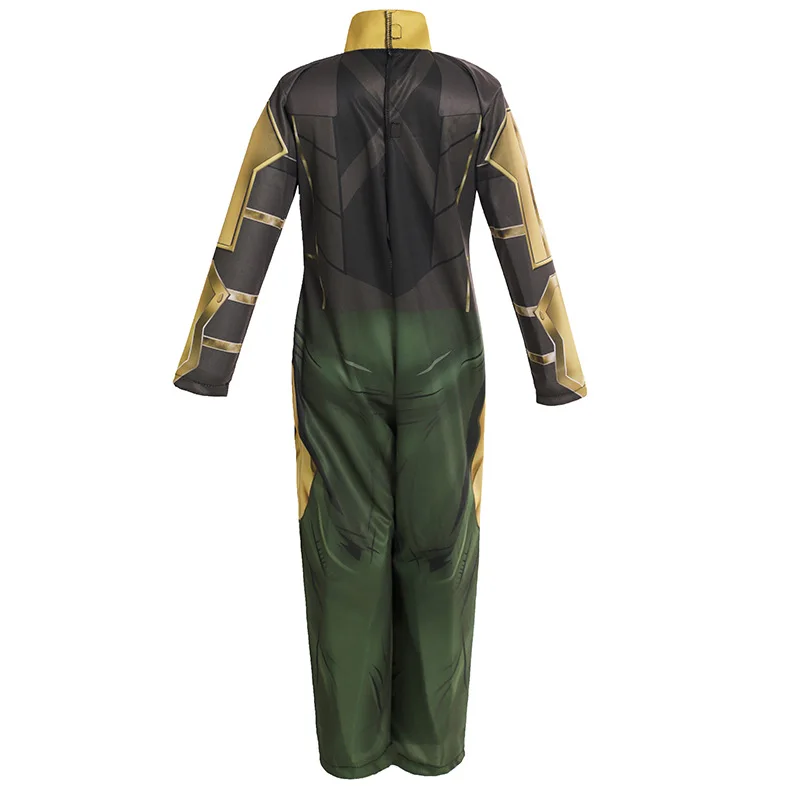 Kids Boys Loki Cosplay Costume Halloween Superhero Cosplay Jumpsuit Children's Birthday Party Clothes Stage Costumes