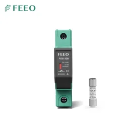 FEEO nuevo tipo DC con luz y fusible para sistemas solares fotovoltaicos fusibles de protección 1P 1000V PV portafusibles solares 10*38mm fotovoltaico