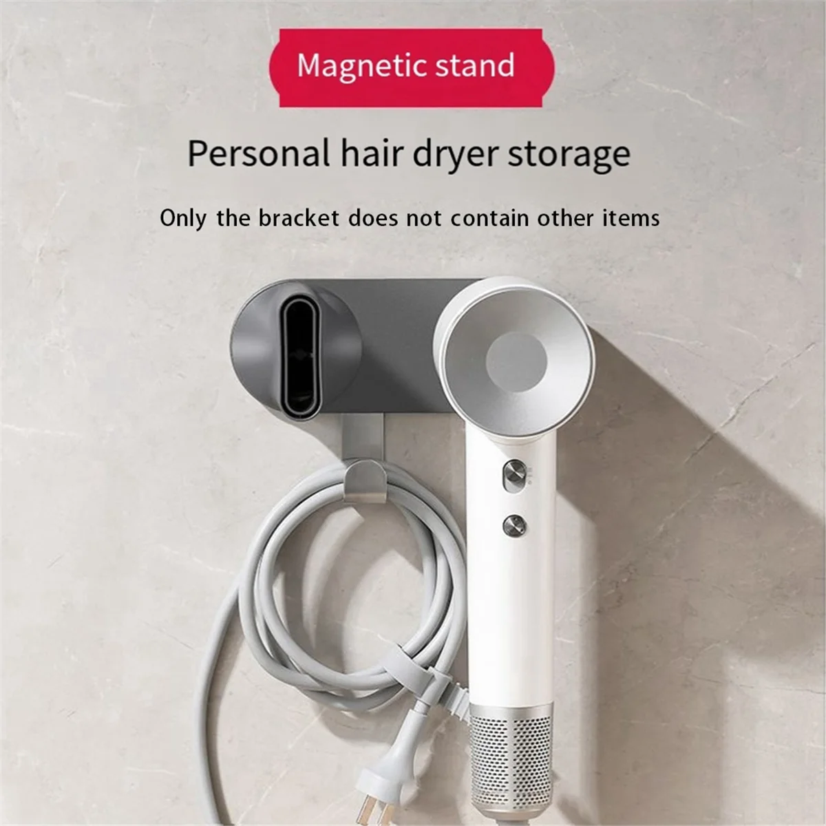 

Hair dryer magnetic absorption hangerSuitable for Hair Dryer Bracket No Punching Leifen Hair Dryer