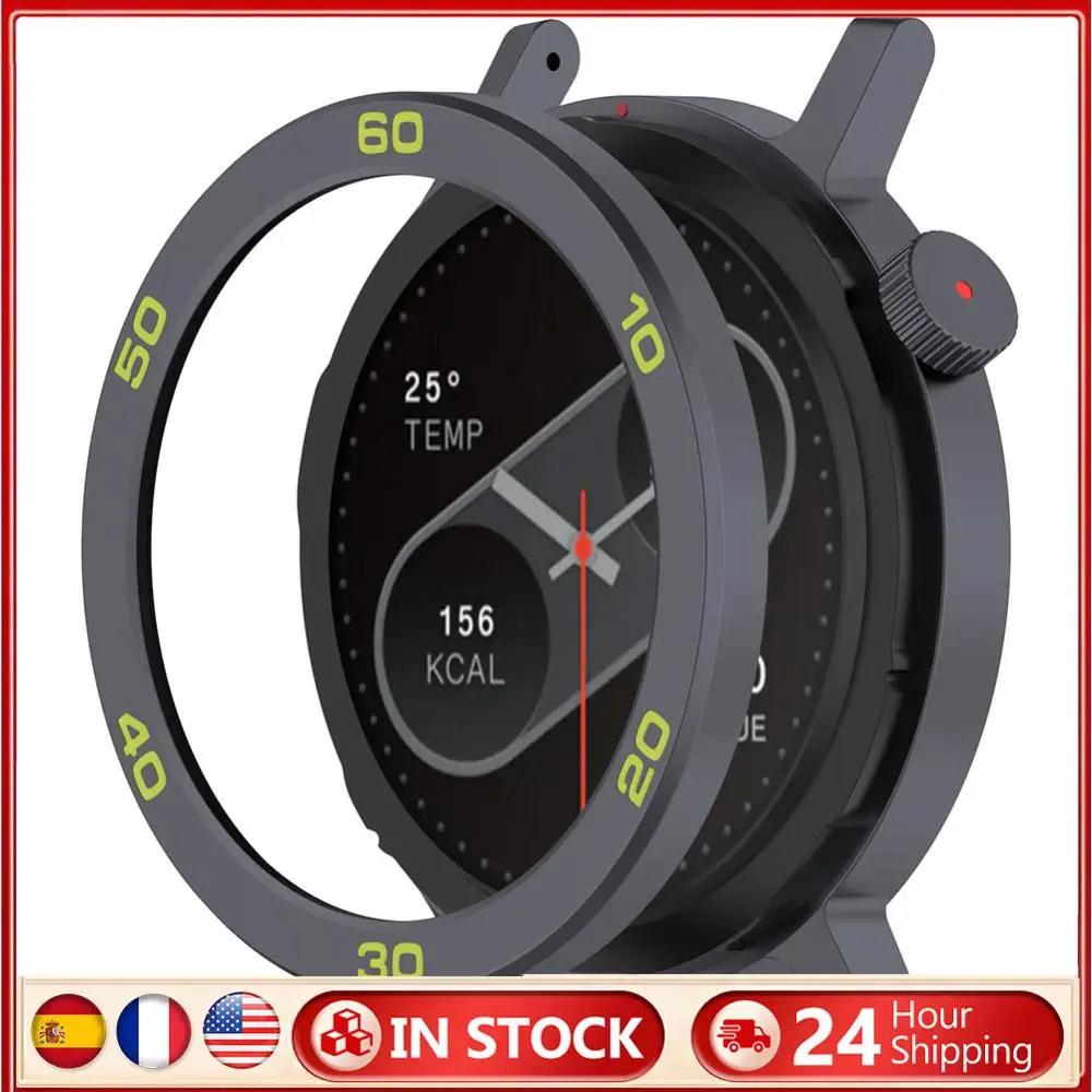 Anillo de bisel de Metal Protector de Metal funda de reloj cubierta de correa película de vidrio templado bisel de reloj de Metal para reloj inteligente CMF Watch Pro 2