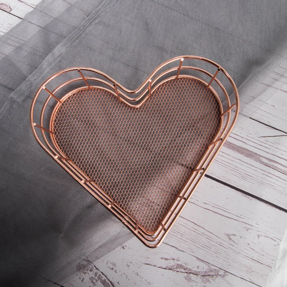 

1Pcs Rose Golden Metal File Storage Basket Modern Minimalist Desktop Organizer for Office Home School Magazine Book Holder