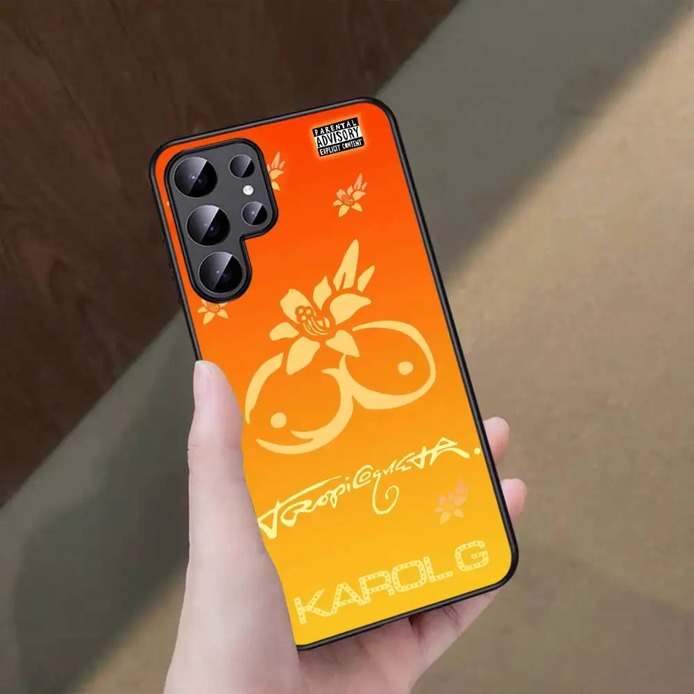 K-karol G Tropicoqueta funda de teléfono para Samsung S 24 fe 25 Ultra plus 20 lite 24 22 21 30 22 23 Ultra 5G Fundas