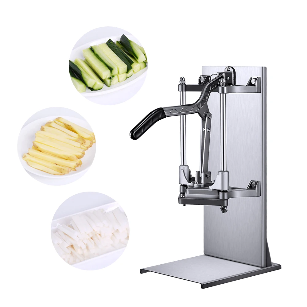 Manual Potato Cutter Multifunctional Vegetable Cutting Machine Vertical Fries Maker With 4 Blades Restaurant Kitchen Tools