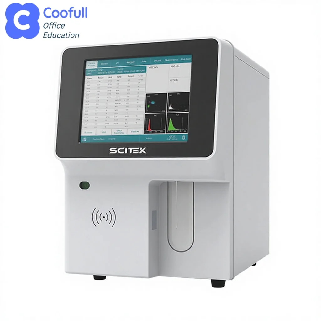 5 Parts Full Auto Hematology Analyzer with 60T/H Throughput 100000 Results Storage  10.4 Inch Touch Screen 2 USB Ports