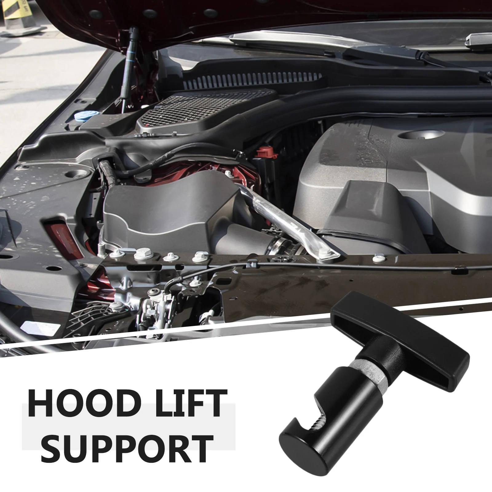 

Engine Lift Support Strut Clamp Adjustable Hydraulic Gas Rod Anti-Pinch Safety Design For Car Hood Strut Mount Replacement