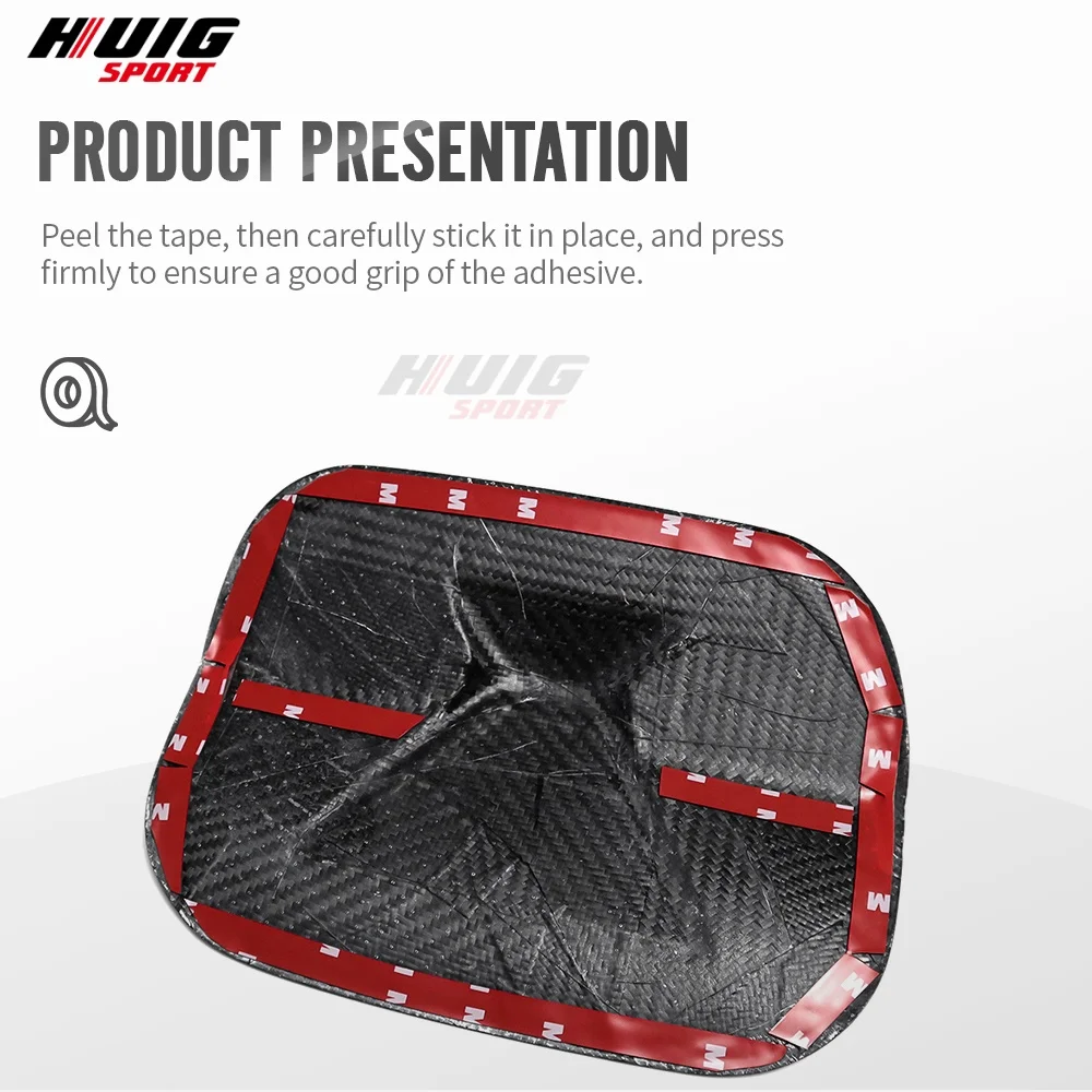 For Lexus RC200t RC250 RC300 RC350 RC F Sport 2015 2016 2017 2018-2019 Real Carbon Fiber Fuel Tank Cap Cover Exterior Trim view 5