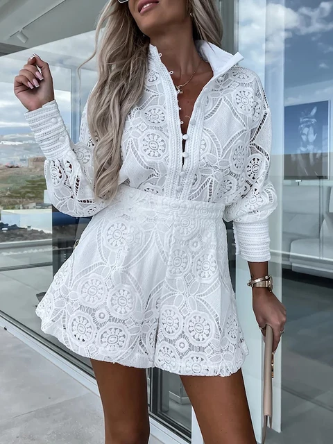 Lace short outfits best sale