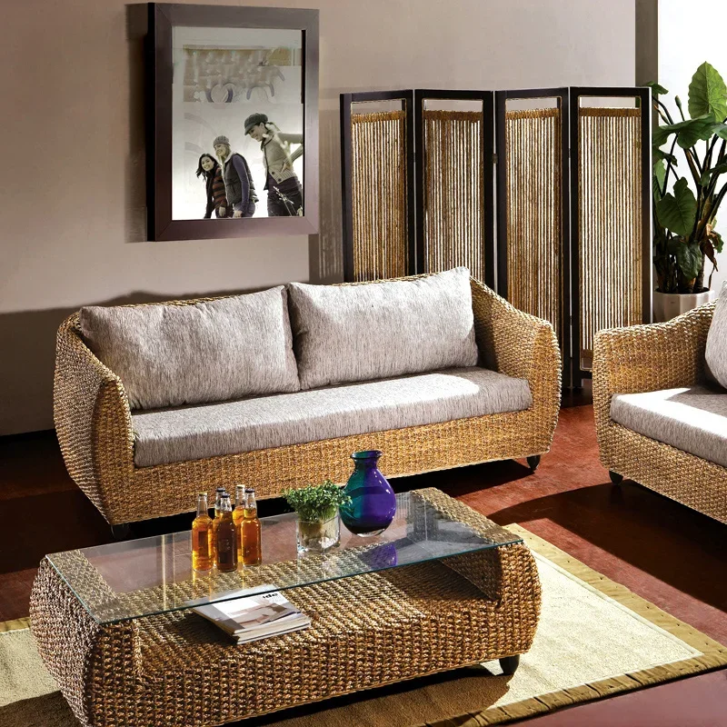 Rattan sofa combination living room combination business four-piece set