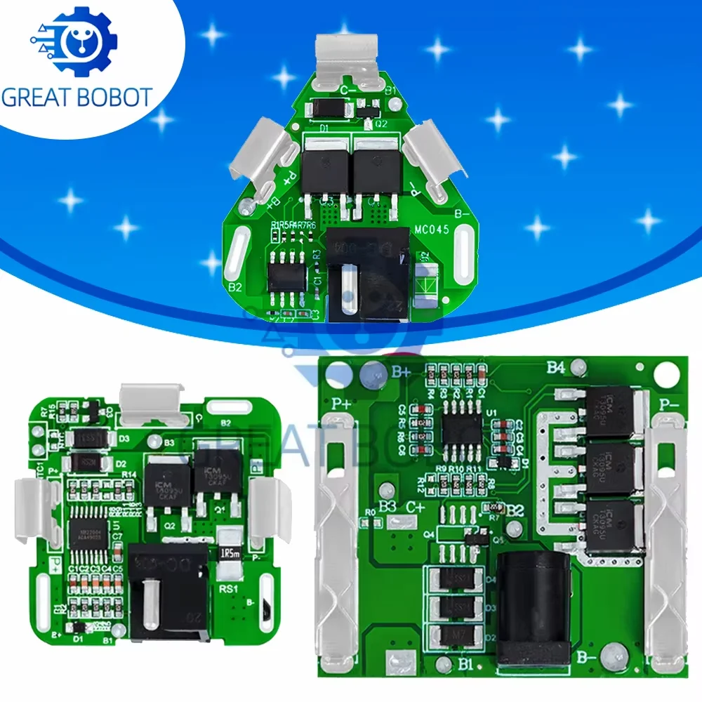 1PC 3S 4S 5S Li‑ion BMS Board DIY Power Tool Battery Charging Discharging Protection Module