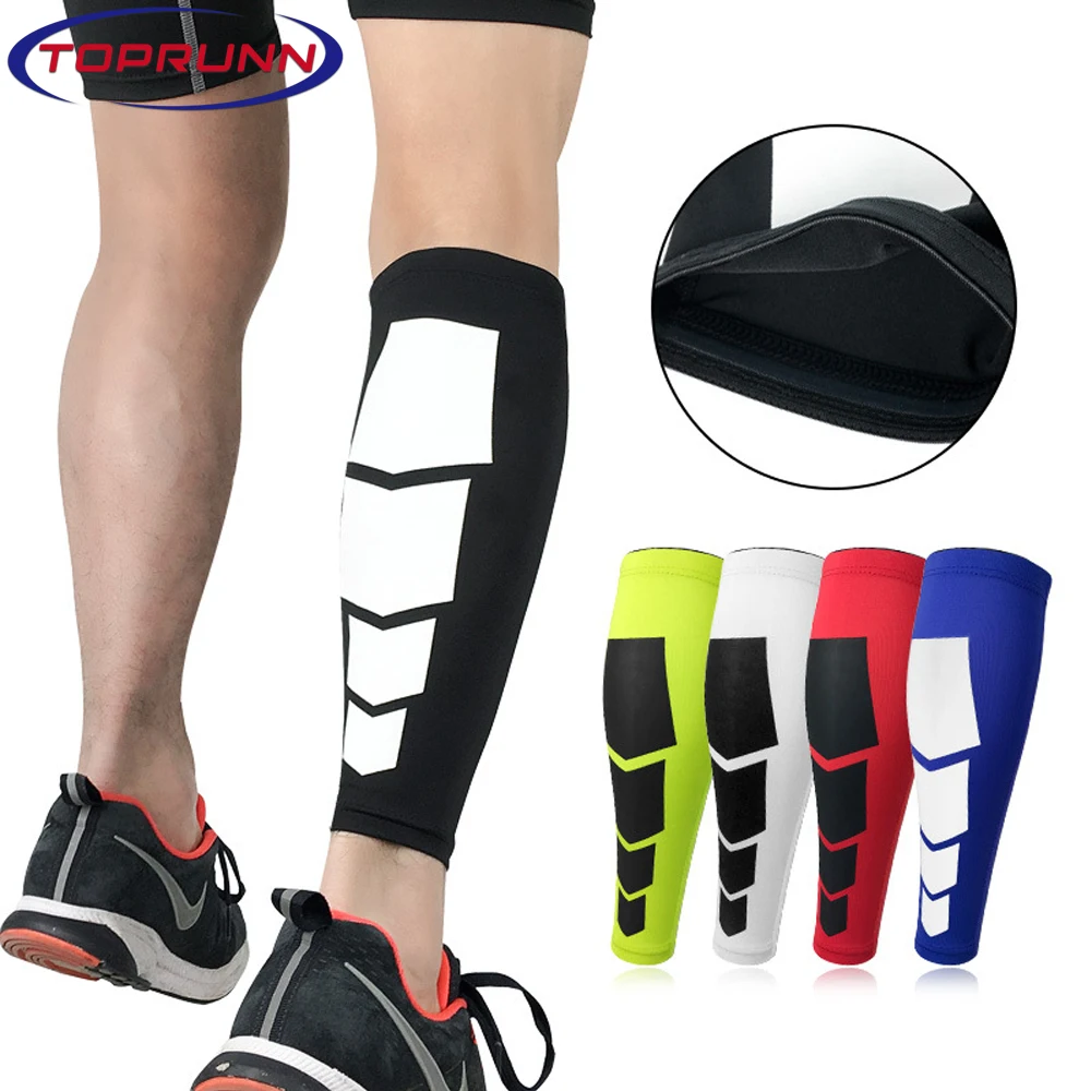 TopRunn 1Pcs Soccer Shin Guards,Calf Compression Sleeves-Leg Compression Socks for Runners,Shin Splint&Calf Pain Relief