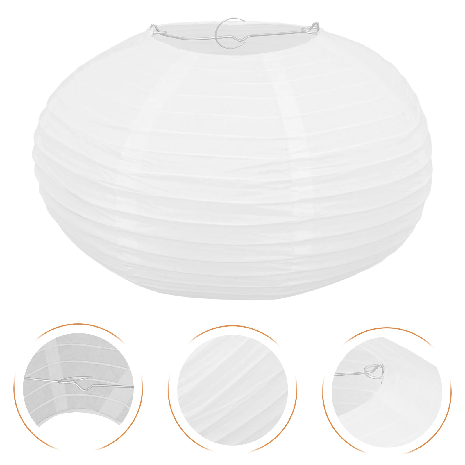 3 Pcs Foldable Paper Lantern Lampshade D30cm H20cm Oval Hanging Light Shades for Pendant Chandelier Ceiling Decor Party Home