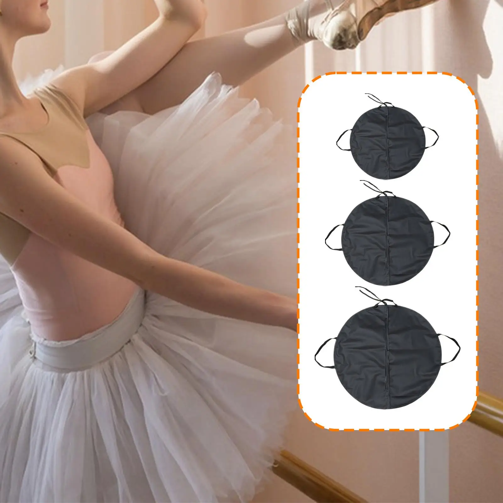 

Большая косметичка из нетканого материала, складная сумка для танцевальных костюмов и одежды с застежкой-молнией, органайзер для юбок-пачек, для фитнеса и путешествий