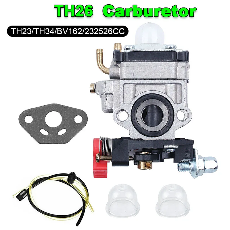 TH26 Carburetor Chainsaw Grass Trimmer Brush Cutter Engine Mechanical Carburetor TH23 TH34 For Oleo Mac BV162 23 25 26cc Carb