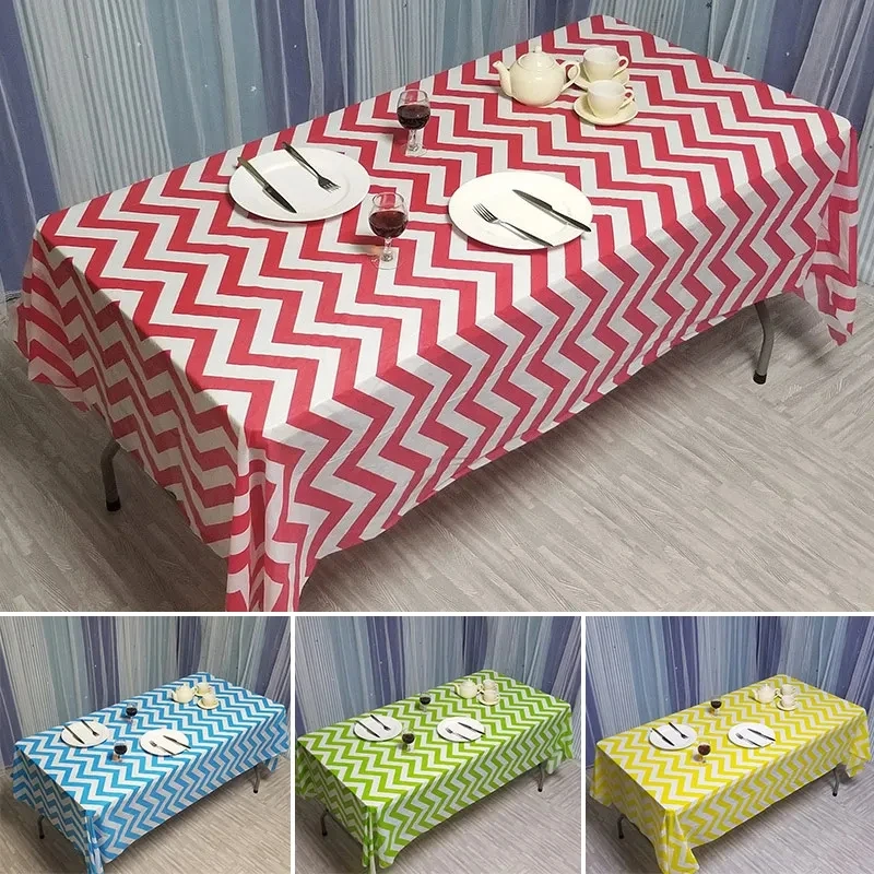 

Striped checkered printed tablecloth, birthday party home rectangular tablecloth