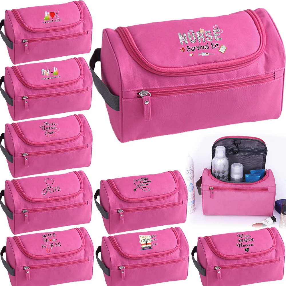 Zipper Man Women Nurse Print Makeup Bag Cosmetic Bag Beauty Case Make Up Organizer Toiletry Bag Kits Storage Travel Wash Pouch