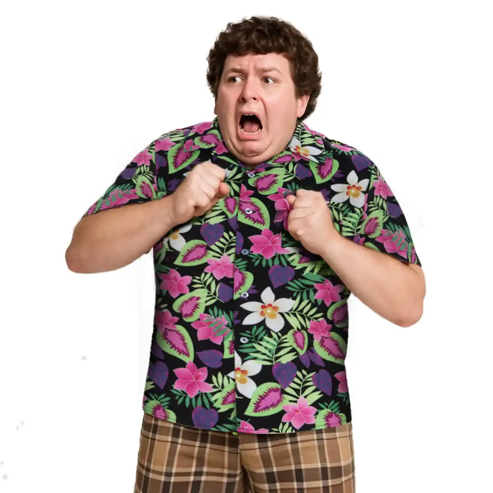 

The Goonies Chunk Hawaiian Shirt Cosplay Costume Men's Summer Suit Short Sleeve Halloween Party Outfits