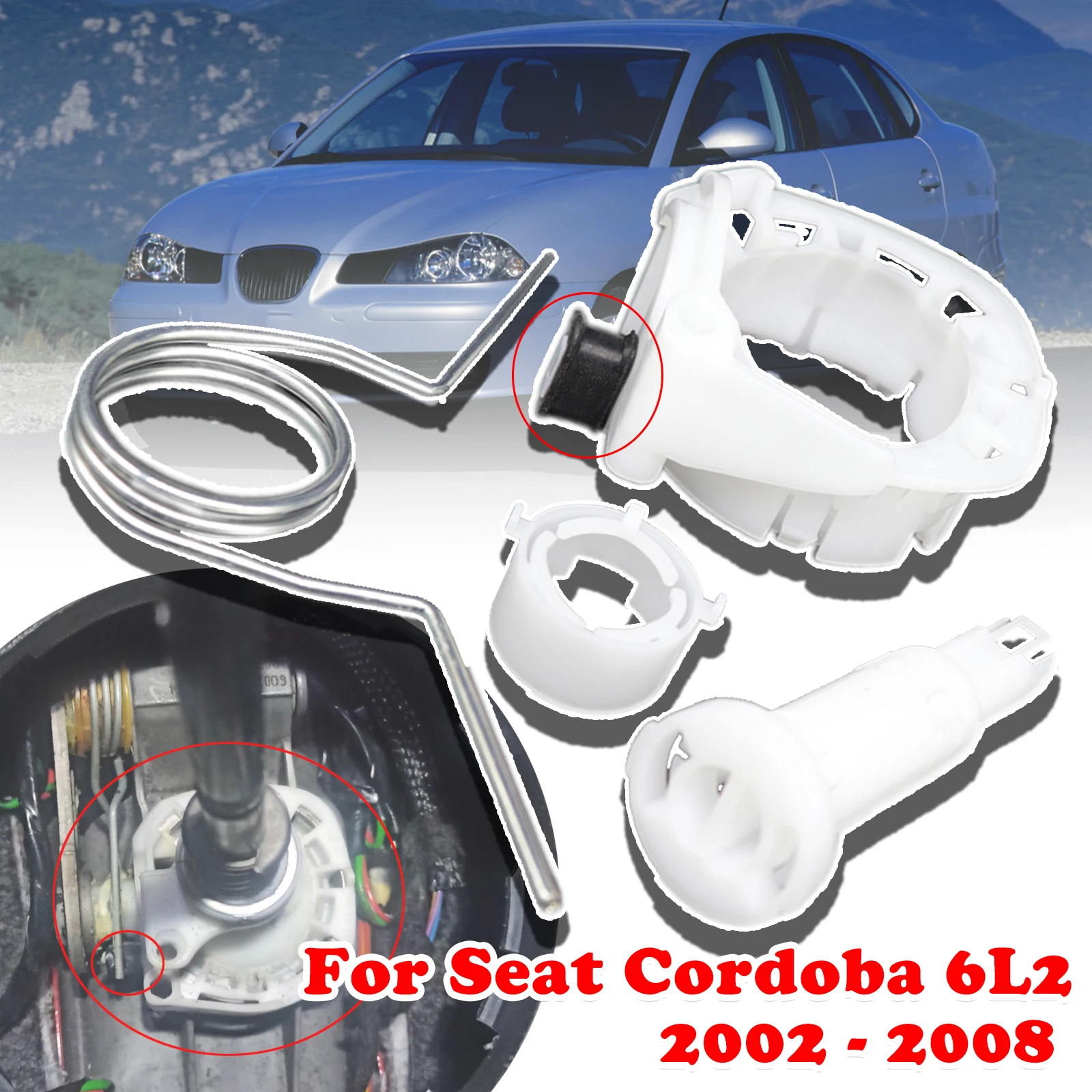 For Seat Cordoba 6L2 Upgrade Gear Box Shift Lever Selector Socket Bush Spring Bearing Shell 6Q0711699 2002 2003 2004 2005- 2008