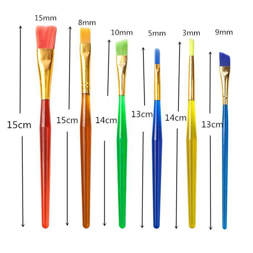 1Set Painting Set Sponge Stamp Brushes Smooth Safe Plastic Art Drawing Graffiti Set for Imaginative Crafts