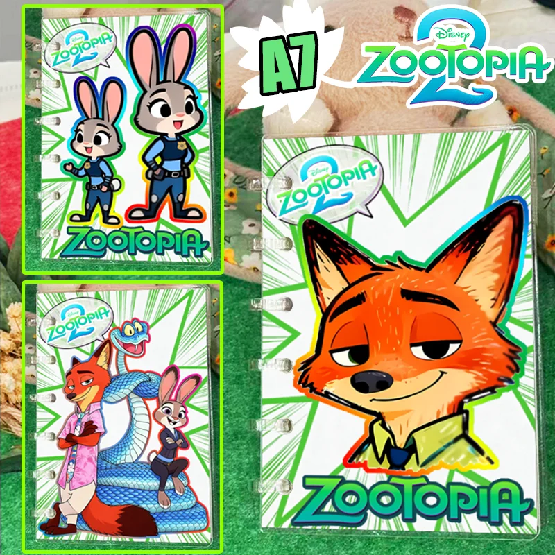 

Блокнот A7 с акриловой обложкой и съемными листами по мотивам аниме «Зоотрополис 2»: Ник Вайлд, Джудит Лаверн Хоппс. DIY-блокнот. Подарок.