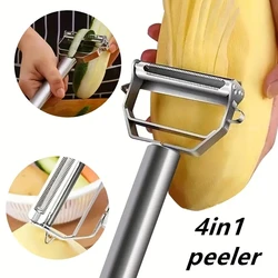 Multifunction Kitchen Peeler Grater Julienne Peeler Vegetable Fruit Peeler Stainless Steel Potato Slicer Shredder Kitchen Tool