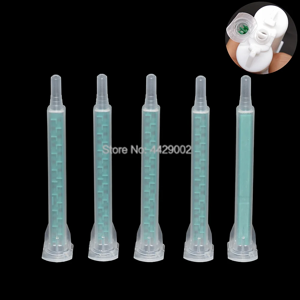 5 Stück gemischte Düsen, statische Mischdüsen, Bigbong-Epoxidharz-Mischdüsen, Mischspitzen, Mischrohre für 50 ml 1:1- und 2:1-Klebstoffe, AB-Klebstoffe. – Detail 4
