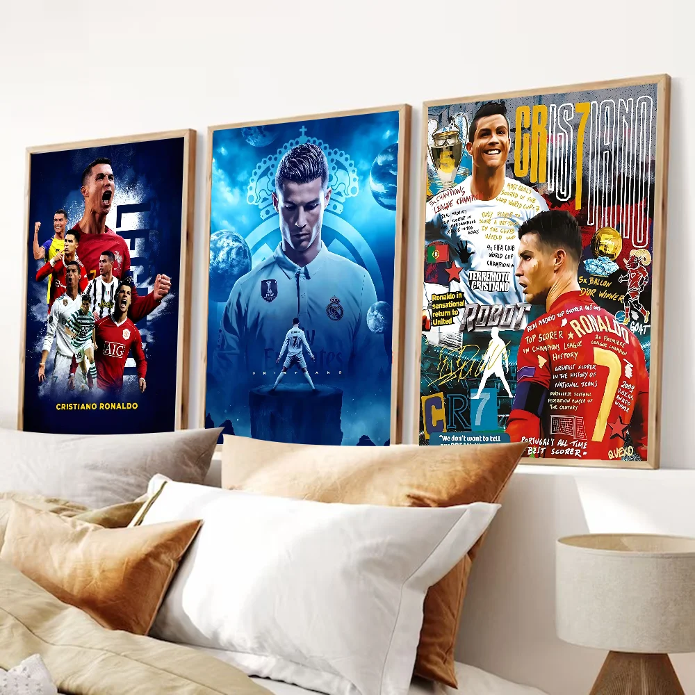 Cristiano Ronaldo Movie Sticky Posters Retro Kraft Paper Sticker DIY Room Bar Cafe Aesthetic Art Wall Painting