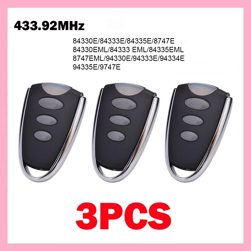 3PCS For 94335E Remote Control 94330E 94334E 94333E 84333E 84335E 84330E Garage Gate Remote Control 433.92MHz Rolling Code