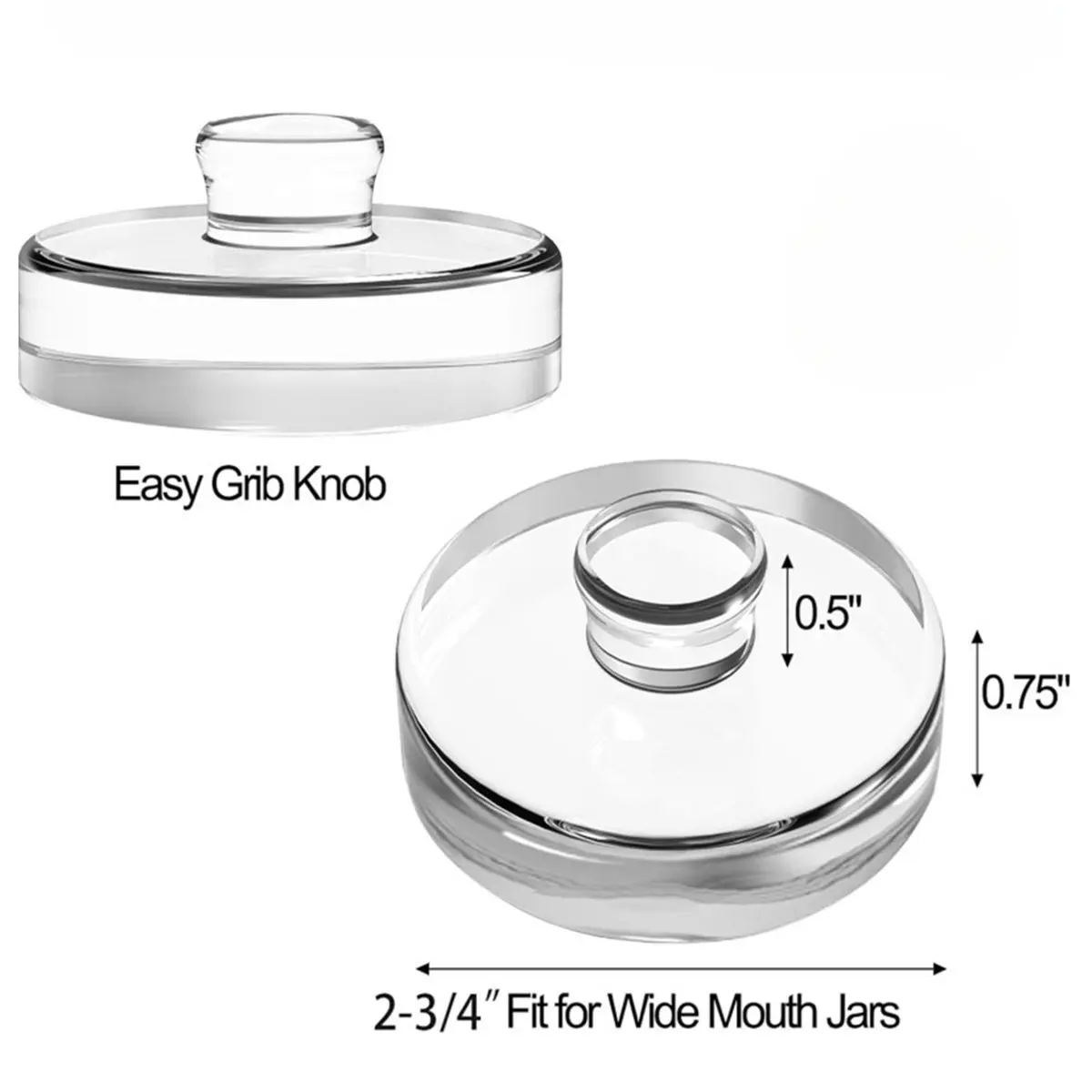 (LDHL) 9 Pack Glass Fermentation Weights with Handle for Wide Mouth Jars Heavy Pickling Weights