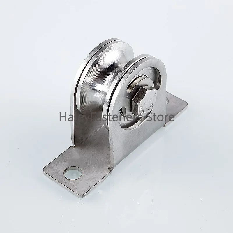 2/4PCS Stainless Steel Pulley Block Kit Silent Pulley Heavy Duty Fixed Pulley Detachable Loading 176 Lb Lifting Wheel Tools