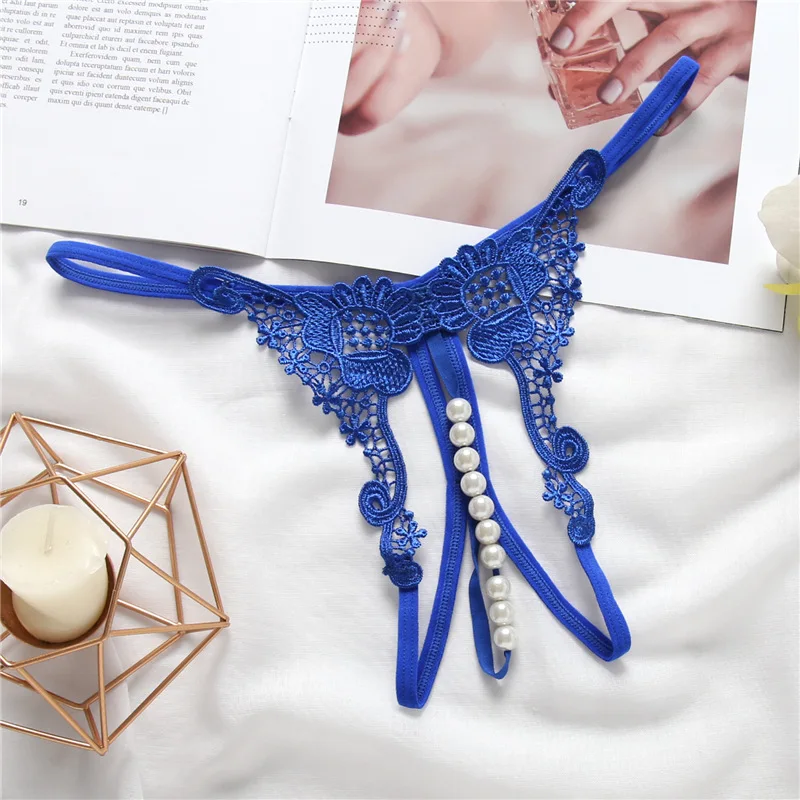 

Sexy String Open Pearl Crotchless Lingerie Women Thongs Thread Underwear Erotic Hot Female Panties Lace Intimate Sexi Underpants