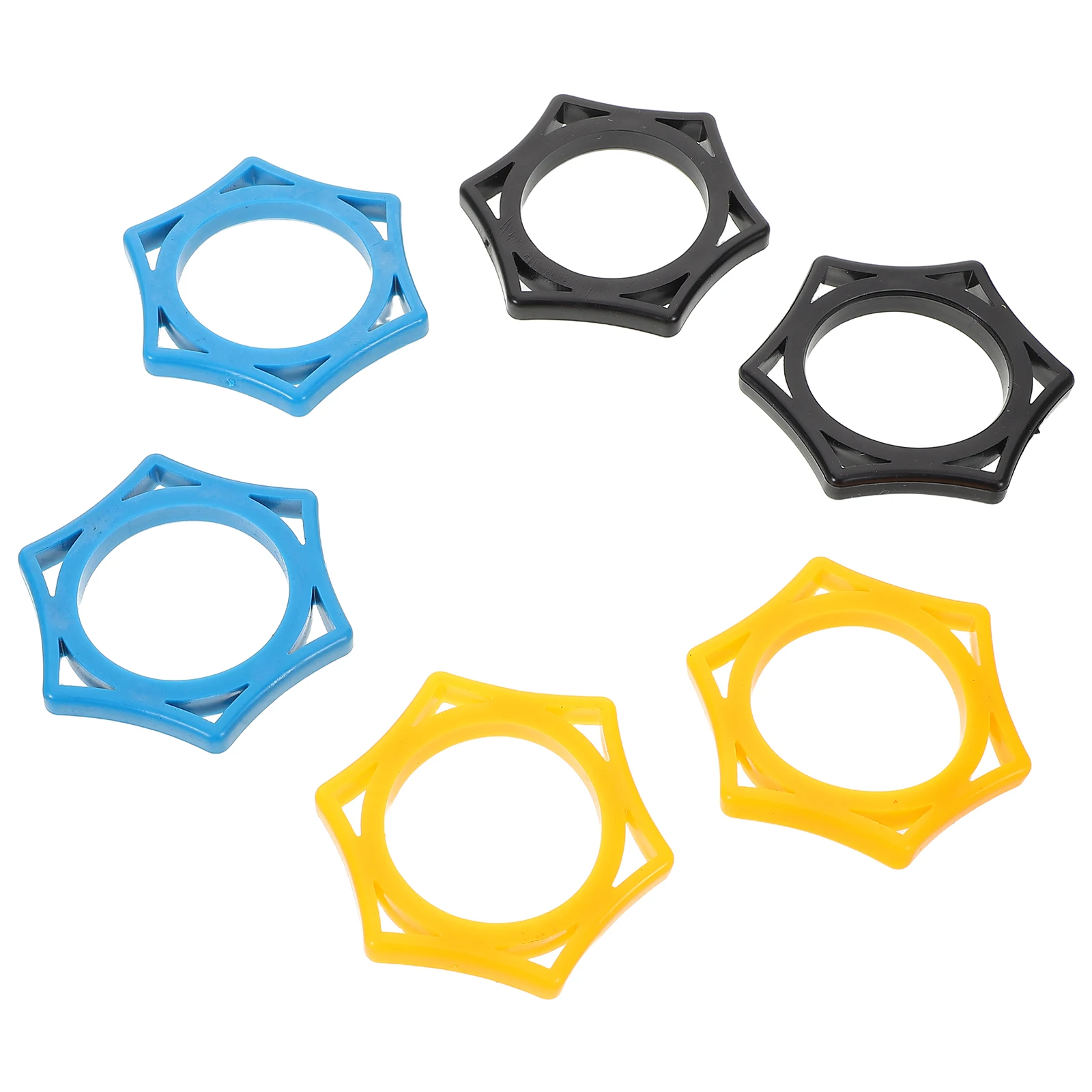 

6 Pcs Luminous Microphone Skid Ring Anti-rolling Protection Rings Rubber Shock Mount