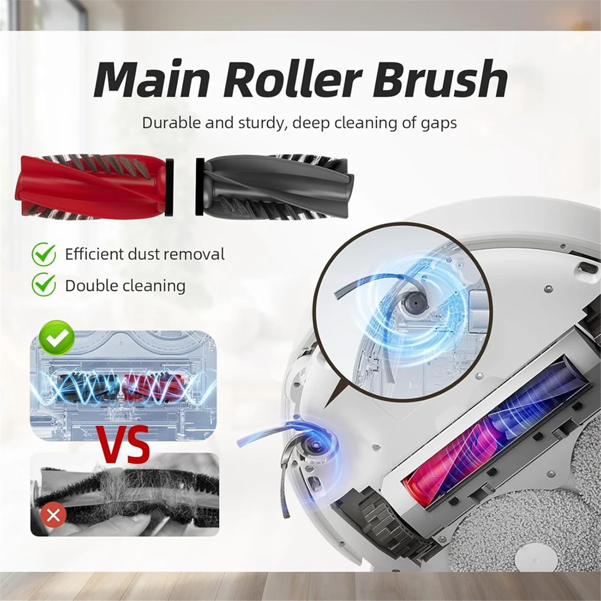 Replacement Part for Roborock Qrevo Curve Edge P20 Pro Vacuum Cleaner Main Side Brush HEPA Filter Mop Pad Dust Bags