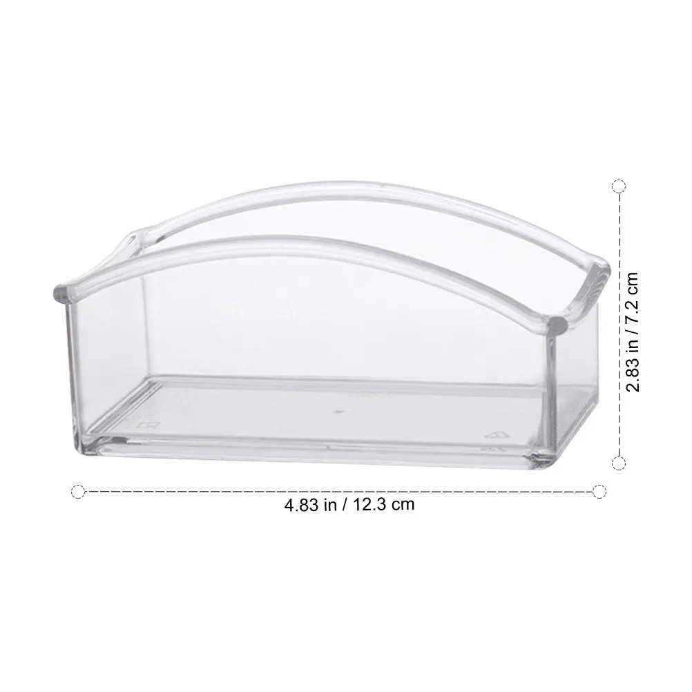 2Pcs Clear Acrylic Tea Bag Holder Modern Minimalist Storage Box for Tea Bags Capsules Candy Cotton Balls Office Kitchen Table