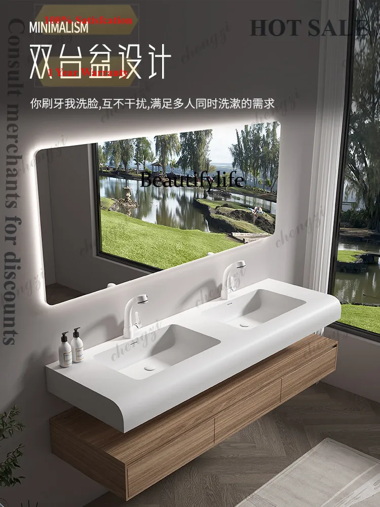 B567 Cream wind, integrated basin, bathroom cabinet, combined hand wash basin, toilet washbasin