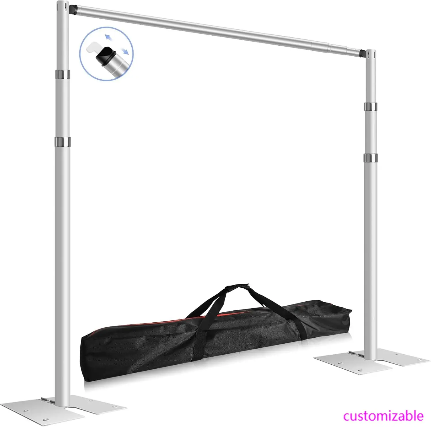 Comfort Pipe and Drape Stand Kit, 10x10ft Heavy Duty Adjustable Metal