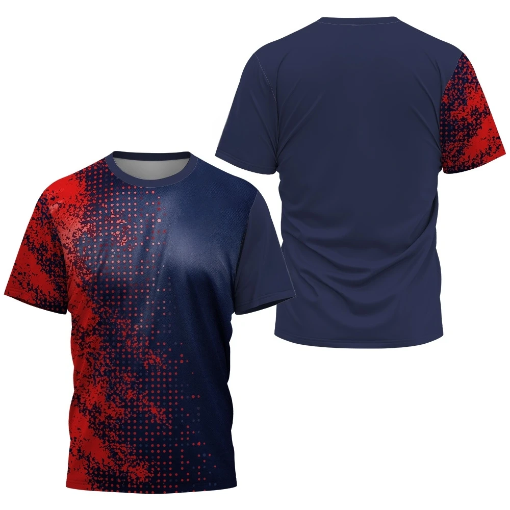 

Summer Table Tennis Men's T-Shirt Classic Printed Sports Short Sleeve Quick-Drying Comfortable Breathable Men's Clothing Tops