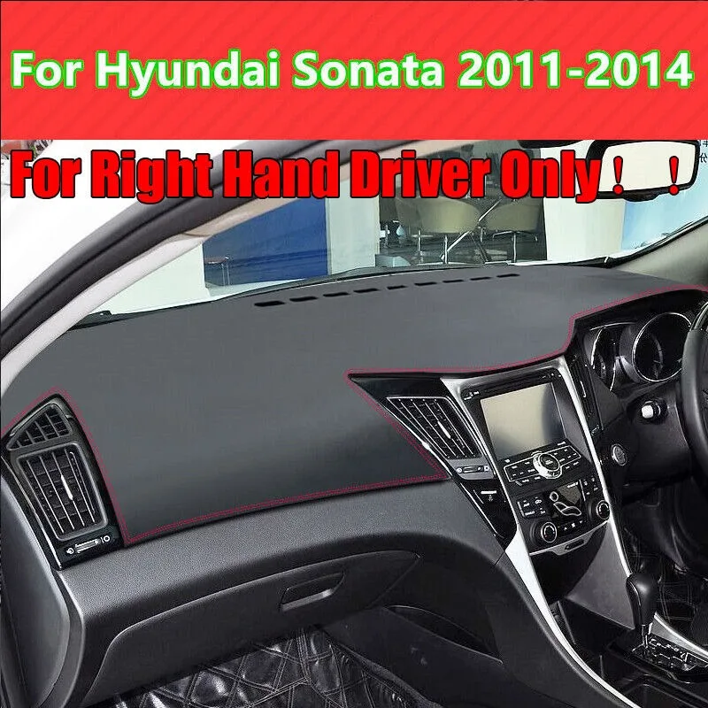 

Кожаный защитный коврик для приборной панели автомобиля Hyundai Sonata 2011-2014 RHD