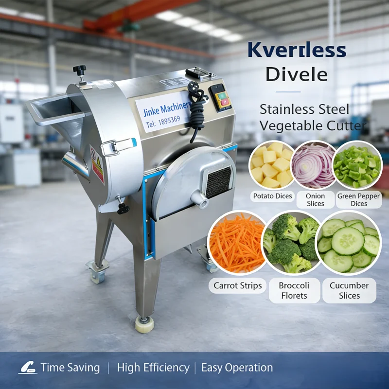 

Industrial Single Head Vegetable Cutting Machine Multi Function Slicer Dicer Shredder For Central Kitchen Food Processing Plant
