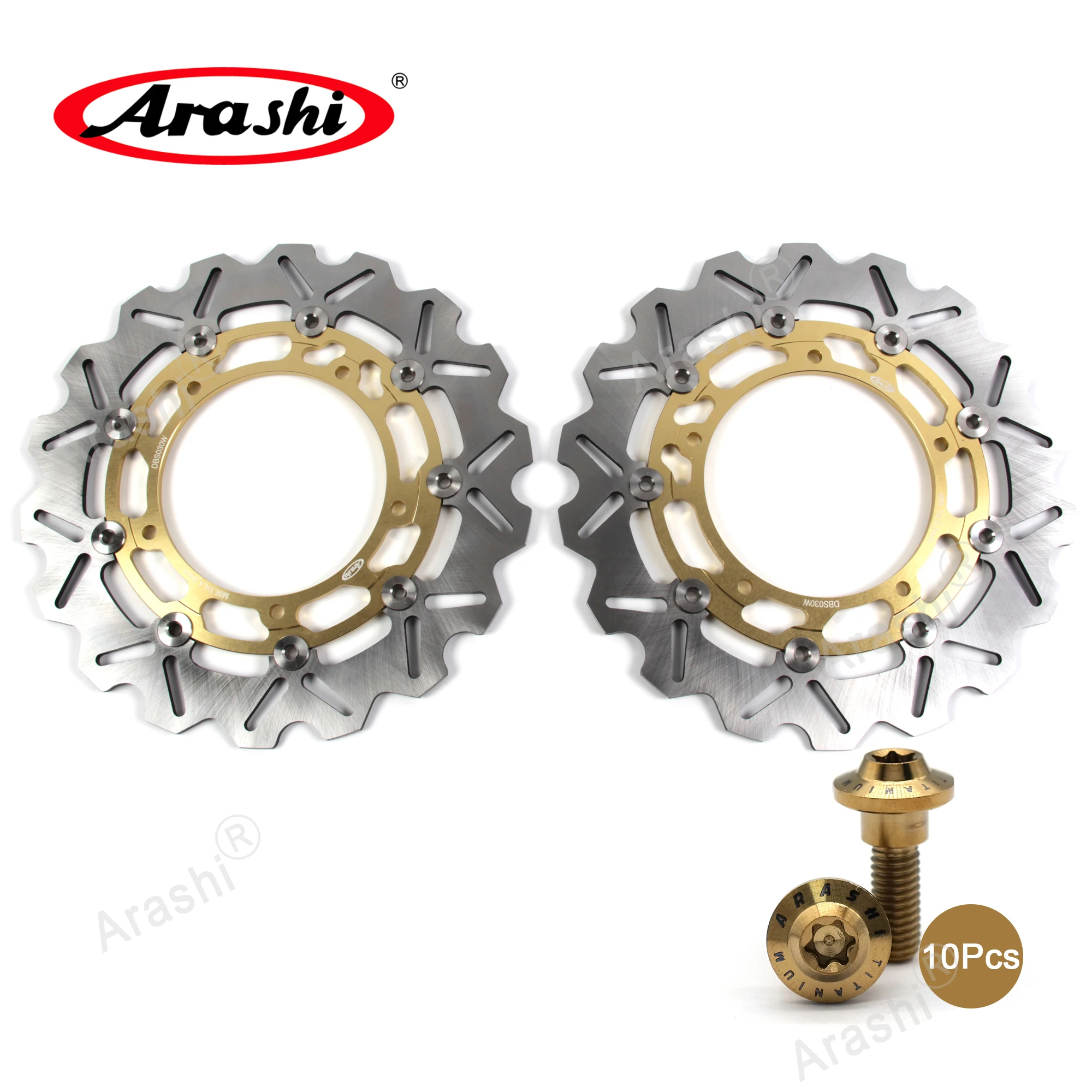 ARASHI YZF R3 ABS 320  CNC Brake Disks Rotors Floating Front Brake Disc For YAMAHA 2017 2018 2019 2020 2021 FZ6 FAZER S2 2007