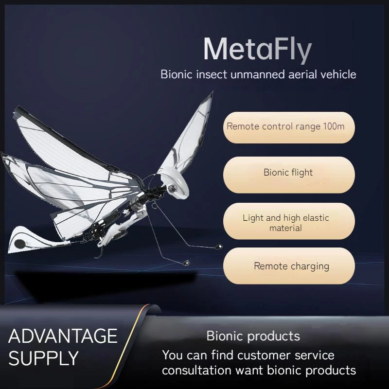 French Bionicbird Remote Control Intelligent Bionicbird Insect Flapping Wing Uav Black Technology Birthday Gift