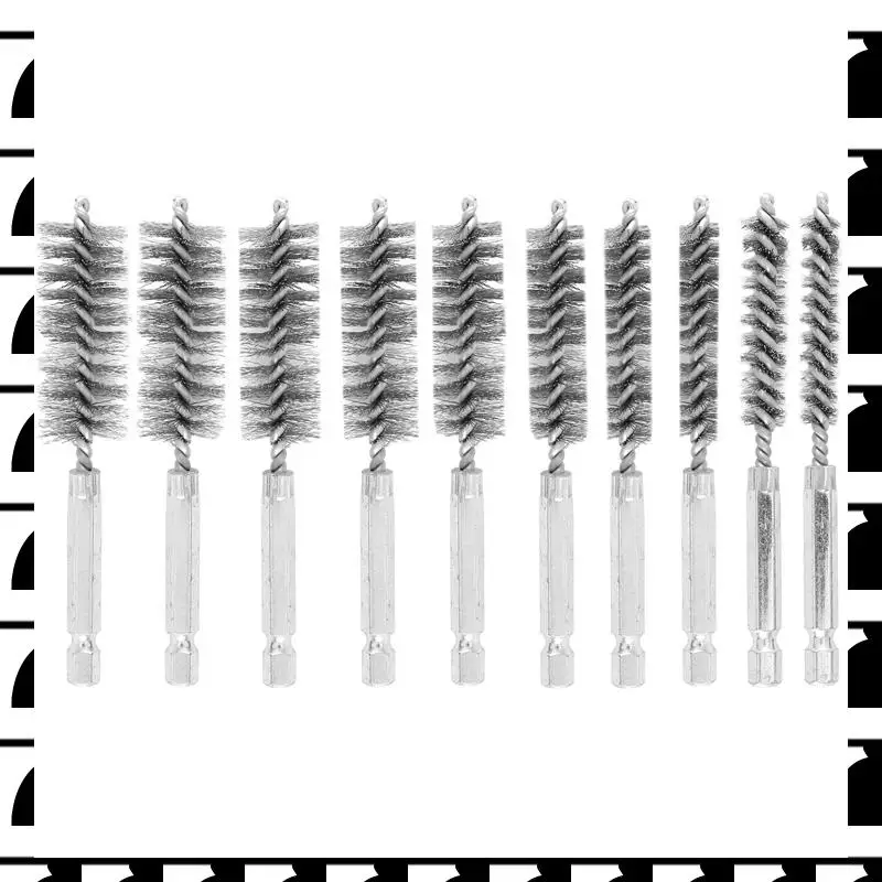 

A44U 20 шт. щетка из нержавеющей стали разных размеров 1/4 дюйма с шестигранным хвостовиком, насадка для проволочной щетки для набора сверл