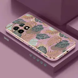 11R Textured Leaf Luxury Plating Phone Case For Oneplus 10Pro 10T 10R 11R 11 12 11Pro 8T 9R 9RT 9 9Pro Ace 3 2V 3V 2Pro Cover
