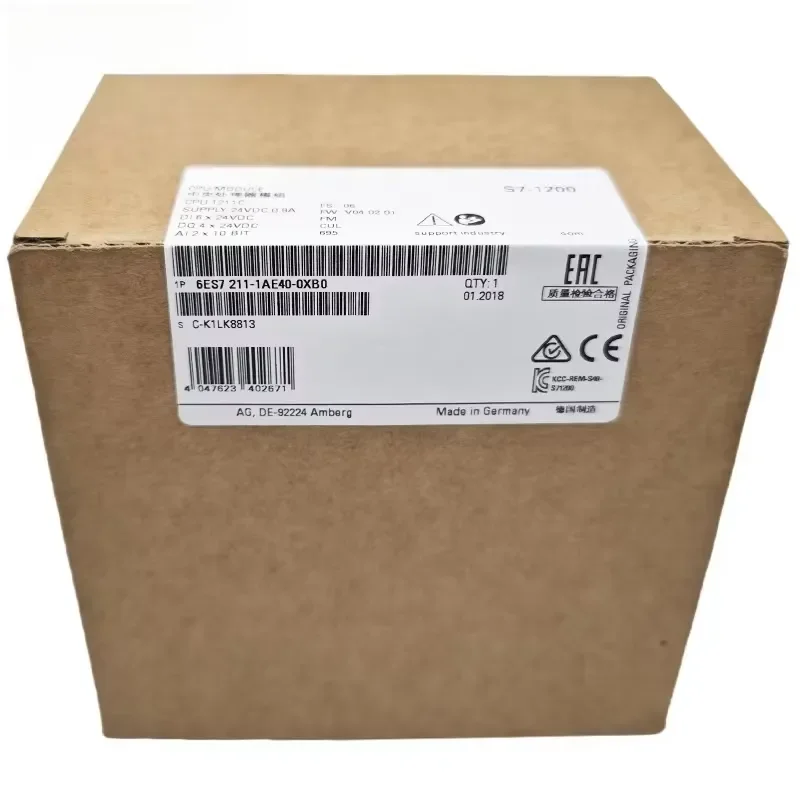 2026 Latest S7-1200 PLC Controller CPU 1211C 6ES7211-1AE40-0XB0 Compact Industrial Programmable Logic Controller for