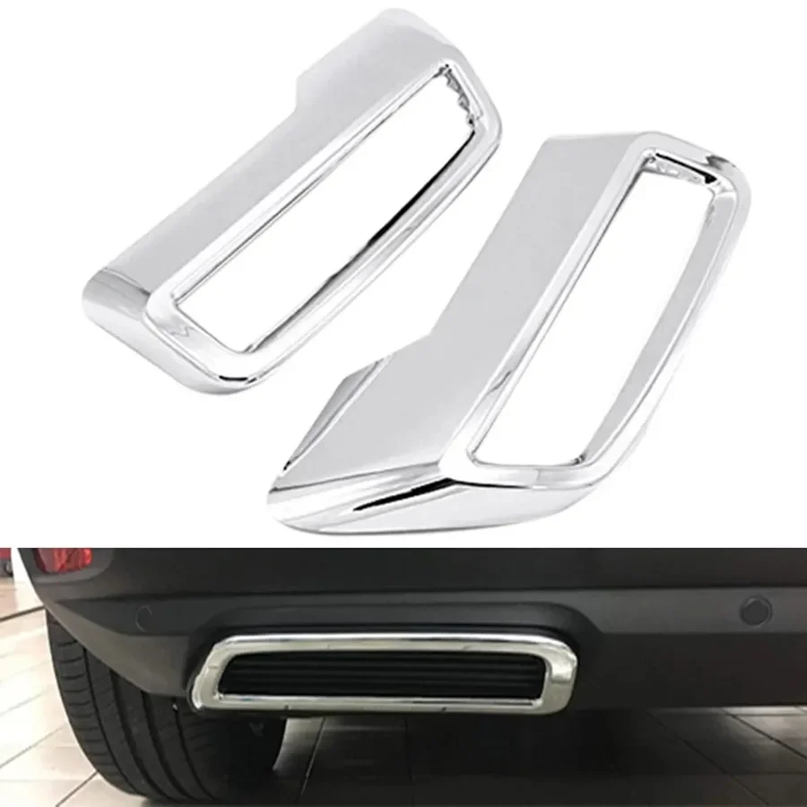 

for Peugeot 3008 5008 Allure 2017 - 2019 Exhaust Pipe Tail Cover ABS Rear Exhaust Muffler End Pipe Cover Decoration Trim