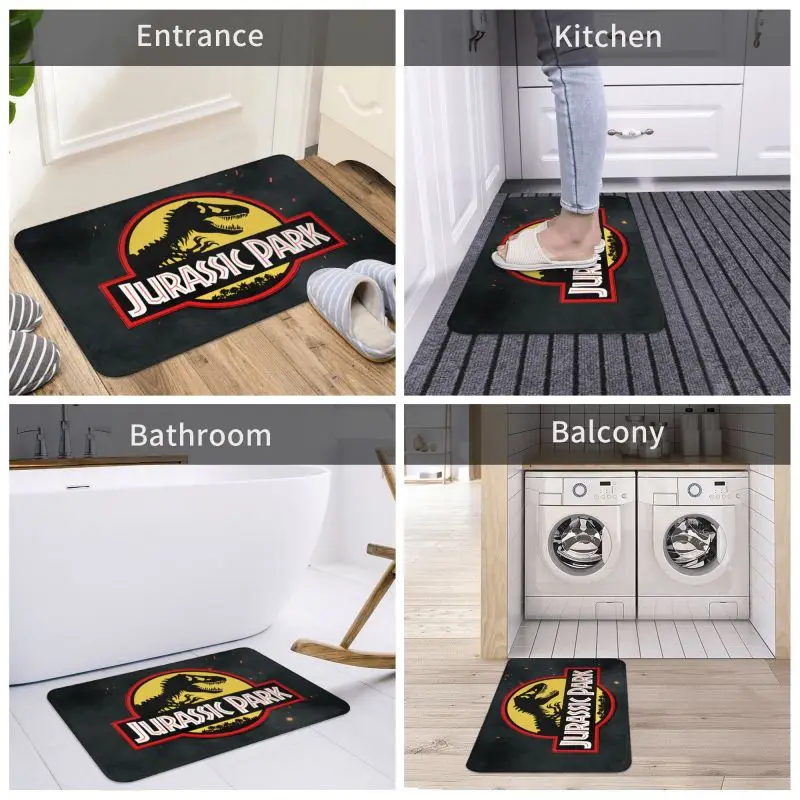 Jurassic Park Dinosaur Print Front Door Floor Entrance Mats Indoor Kitchen Bath Doormat Bedroom Carpet Rug